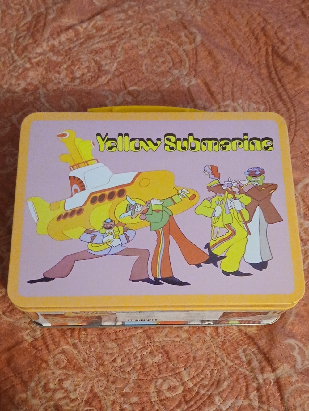 The Beatles Yellow Submarine Tin Box - Yellow & Pink